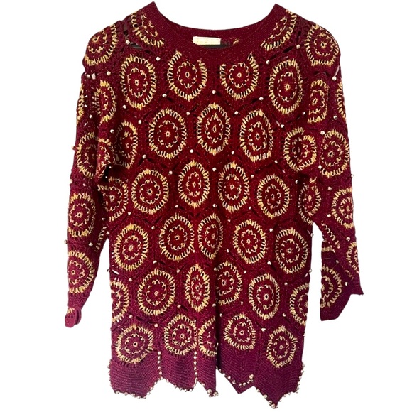 XES-NY•Vintage Scalloped Edged Sweater - Picture 1 of 7